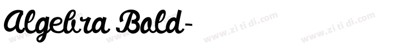 Algebra Bold字体转换